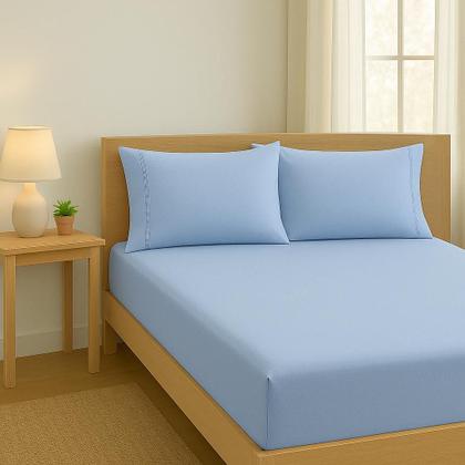 Imagem de Lençol cama Casal Avulso 400 Fios Com Elástico algodao