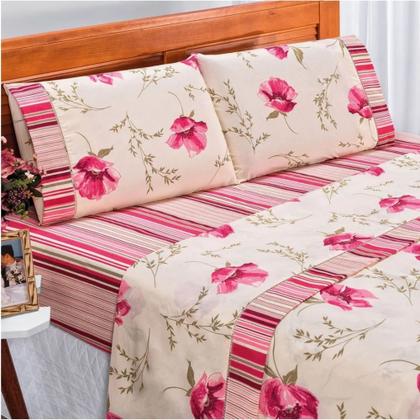 Imagem de Lençol Cama De Casal Padrão Avulso Estampado Com Elástico Estampas Sortidas