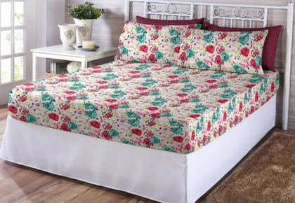 Imagem de Lençol Cama De Casal Padrão Avulso Estampado Com Elástico Estampas Sortidas