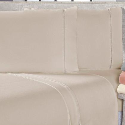 Imagem de Lençol Casal 3 Peças Algodão Jogo de Cama 400 Fios Estilo E Conforto