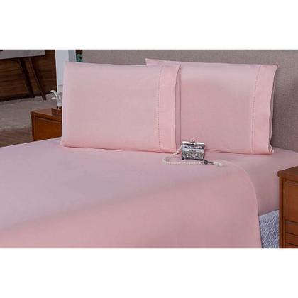 Imagem de Lençol Casal 4 Peças Algodão 400 Fios Conforto e Estilo