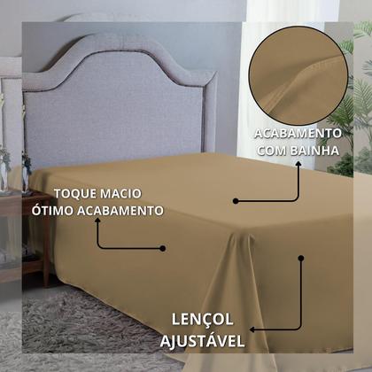 Imagem de Lençol Casal 400 Fios Virol Avulso Macio Aveludo Cama Infantil Sem Elástico