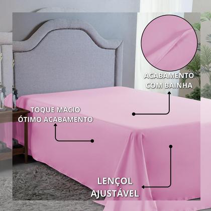 Imagem de Lençol Casal 400 Fios Virol Avulso Macio Aveludo Cama Infantil Sem Elástico