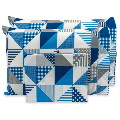 Imagem de Lençol Casal 40cm 3 pçs c/ Ponto Palito Percal Estampado 180 fios