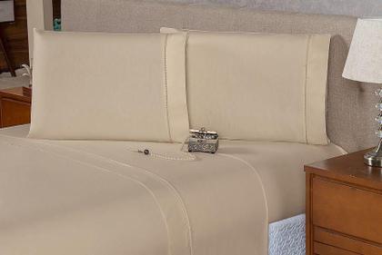 Imagem de Lençol Casal 40cm de altura Avulso Elástico na Volta Toda Percal Flex 400 Fios Macio Suave