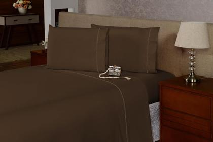 Imagem de Lençol Casal Avulso de Cima com Ponto Palito Percal 180 Fios