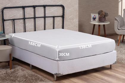 Imagem de Lençol Casal Cama Box Avulso com Elástico Linha Prime Microfibra