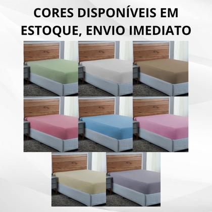 Imagem de Lençol Casal Padrão 300 Fios Algodão com Elástico Revenda