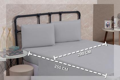 Imagem de Lençol Casal Percal 200 Fios Sem Elástico Algodão Extra Macio Padrão