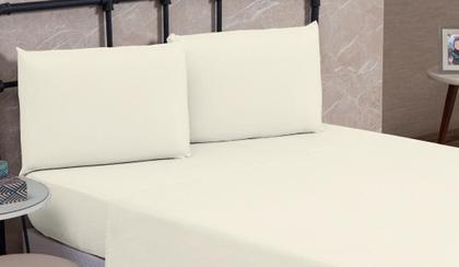 Imagem de Lençol Casal Percal 200 Fios Sem Elástico Algodão Extra Macio Padrão