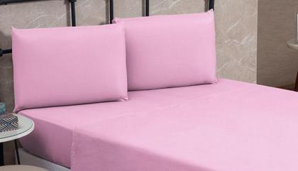 Imagem de Lençol Casal Percal 200 Fios Sem Elástico Algodão Extra Macio Padrão