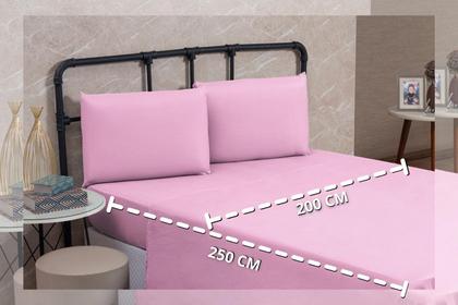 Imagem de Lençol Casal Percal 200 Fios Sem Elástico Algodão Extra Macio Padrão