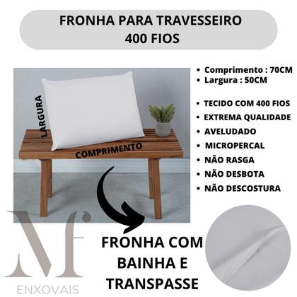 Imagem de Lençol Casal QUEEN 400 Fios 3 peças com Elástico e Fronha Hotel Pousada Barato