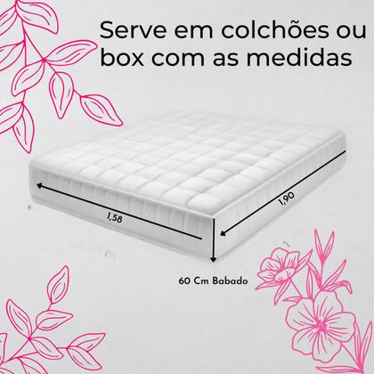 Imagem de Lençol Colcha king Malha Com Babado 3 Pçs Estampas Sortidas