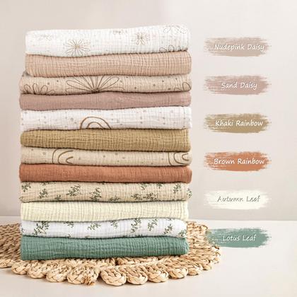 Imagem de Lençol com elástico lulumoon Muslin Cotton, pacote com 2 unidades 84x53x10 cm