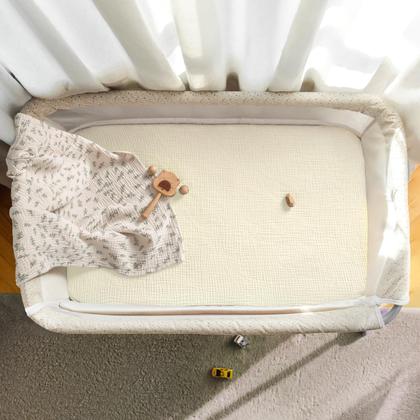 Imagem de Lençol com elástico lulumoon Muslin Cotton, pacote com 2 unidades 84x53x10 cm