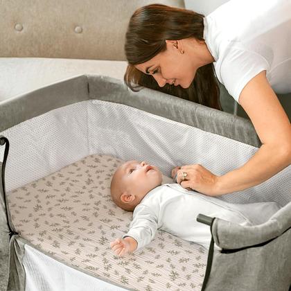 Imagem de Lençol com elástico lulumoon Muslin Cotton, pacote com 2 unidades 84x53x10 cm