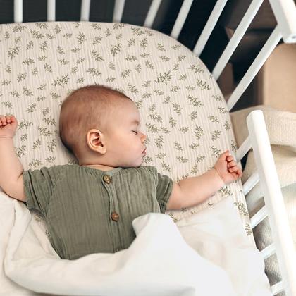 Imagem de Lençol com elástico lulumoon Muslin Cotton, pacote com 2 unidades 84x53x10 cm