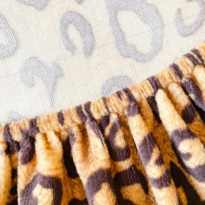 Imagem de Lençol com elástico LWeipSQLin Leopard Velvet Twin XL tamanho preto