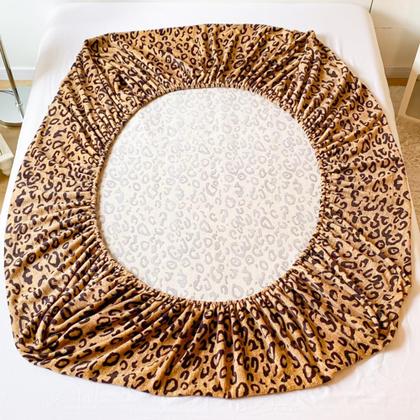 Imagem de Lençol com elástico LWeipSQLin Leopard Velvet Twin XL tamanho preto