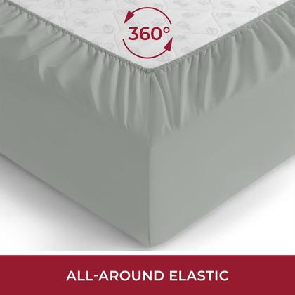 Imagem de Lençol com elástico Mellanni Iconic Collection King Spa Mint