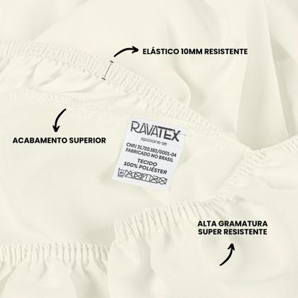 Imagem de Lençol com Elastico Queen 400 Fios Lençol de Baixo Avulso Toque Macio Palha