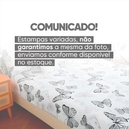 Imagem de Lençol Com Estampado Sortido 400 Fios Percal 3 Peças Toque Macio