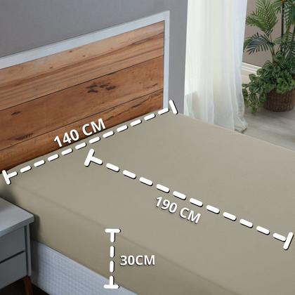 Imagem de Lençol de Baixo 200 Fios Casal com Elástico 100% Algodão Avulso Roupa de Cama Box