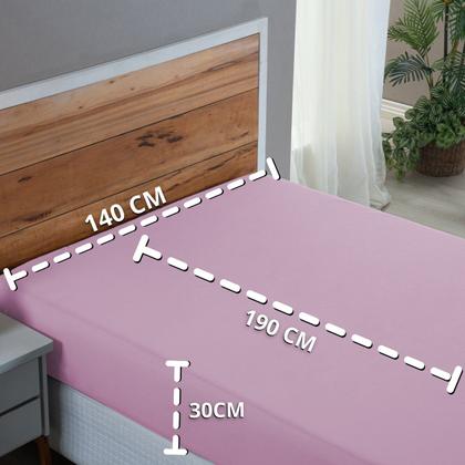 Imagem de Lençol de Baixo 200 Fios Casal com Elástico 100% Algodão Avulso Roupa de Cama Box