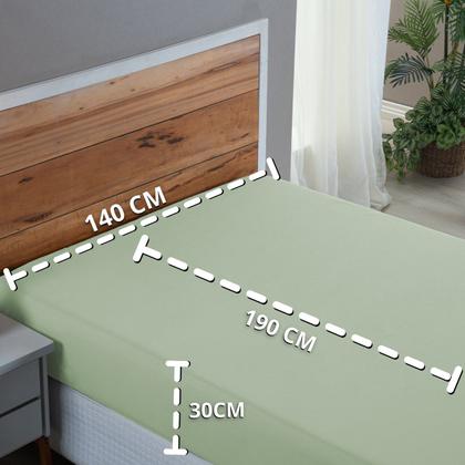 Imagem de Lençol de Baixo 200 Fios Casal com Elástico 100% Algodão Avulso Roupa de Cama Box