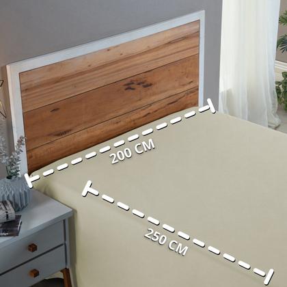 Imagem de Lençol de Baixo 200 Fios Casal Sem Elástico 100% Algodão Avulso Roupa de Cama Box