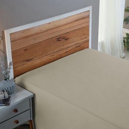 Imagem de Lençol de Baixo 200 Fios Solteiro Sem Elástico 100% Algodão Avulso Roupa de Cama Box