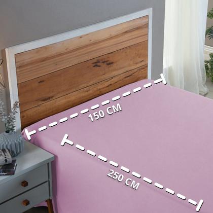 Imagem de Lençol de Baixo 200 Fios Solteiro Sem Elástico 100% Algodão Avulso Roupa de Cama Box