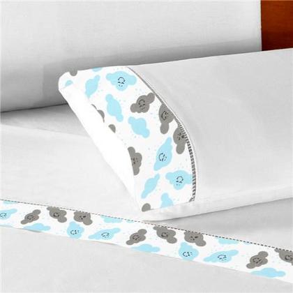 Imagem de Lençol de Berço 3 pçs Ponto Palito Percal 200 Fios 100% Algodão