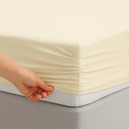 Imagem de Lençol de Cama Casal 400 Fios 3 Peças 40cm Altura 100% algodao com elastico