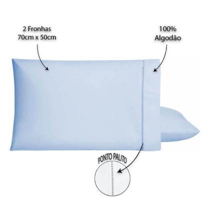 Imagem de Lençol de cama Casal 400 Fios 3 Peças 40cm Altura 100% algodao