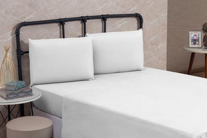 Imagem de Lençol de Cama Solteiro Revenda Sem Elástico Hotel Pousada Cama Box