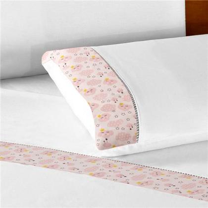 Imagem de Lençol de Cima p/ Berço Americano Percal 200 Fios 100% Algodão