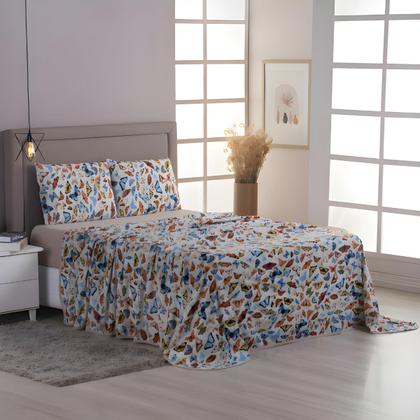 Imagem de Lençol de Malha Solteiro 3 Peças 100% Algodão  Fronha Zíper