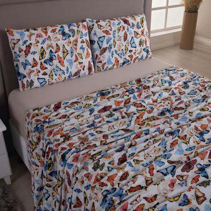 Imagem de Lençol de Malha Solteiro 3 Peças 100% Algodão  Fronha Zíper