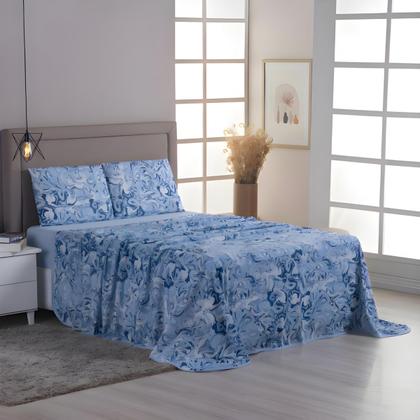 Imagem de Lençol de Malha Solteiro 3 Peças 100% Algodão  Fronha Zíper