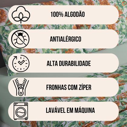 Imagem de Lençol de Malha Solteiro 3 Peças 100% Algodão  Fronha Zíper