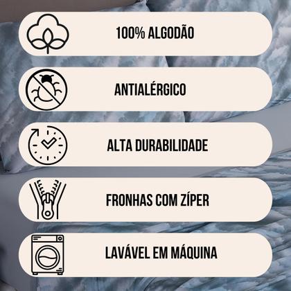 Imagem de Lençol de Malha Solteiro 3 Peças 100% Algodão  Fronha Zíper