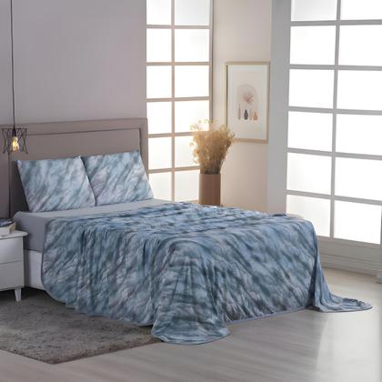 Imagem de Lençol de Malha Solteiro 3 Peças 100% Algodão  Fronha Zíper