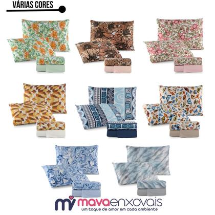 Imagem de Lençol de Malha Solteiro 3 Peças 100% Algodão  Fronha Zíper