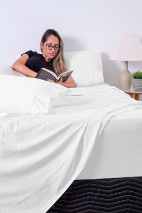 Imagem de Lençol De Solteiro Avulso Com Elástico 600 Fios Egipicios Algodão