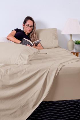 Imagem de Lençol De Solteiro Avulso Com Elástico 600 Fios Egipicios Algodão