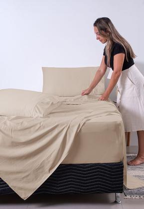 Imagem de Lençol De Solteiro Avulso Com Elástico 600 Fios Egipicios Algodão