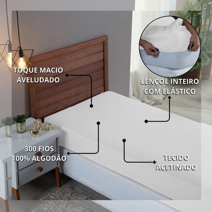 Imagem de Lençol Infantil Solteiro 300 Fios Algodão com Elástico Revenda