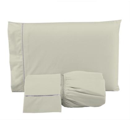 Imagem de Lençol King 400 Fios 3 Peças Toque 100% Macio com Fronhas